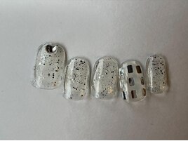 ラメワンカラーシルバーホロ