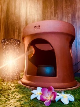 アジアンリラクゼーション ヴィラ ひたちなか店(asian relaxation villa)の写真/【黄土よもぎ蒸し(足浴付)30分+もみほぐし30分 男女共通5,680-】冷え改善,デトックス効果☆男性にも◎