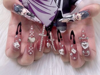 アリーズ(Allies)/痛ネイル　バレンタイン　ピンク