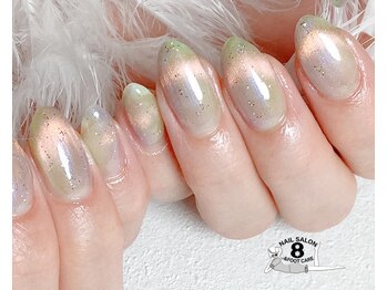 ネイルエイト 新百合ヶ丘(nail8)/若草色が軽やかな春ネイル