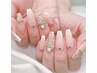 【Hand】チップ長さだし　ワンホンネイル　￥13900