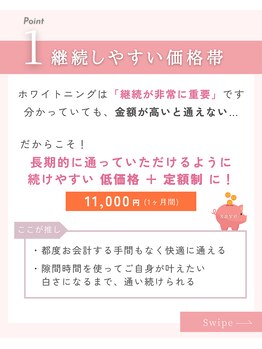 エクシアホワイトニング 阪急洛西口駅前店/通いやすい定額プラン