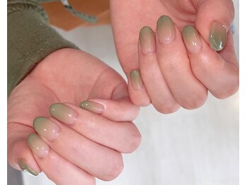 サワネイル(Sawa nail)/くすみカラーでグラデーション♪
