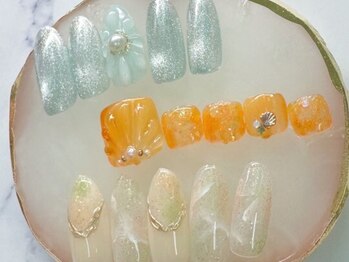 リリー 旭川三番館店(Lilly)の写真/【パラジェル取扱店】自爪を削らない丁寧な施術★選べる定額デザインはネイルが初めての方にもおすすめ♪