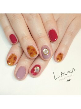 ローラポンポニー(Laura pomponnee)/べっ甲＊ブローチ