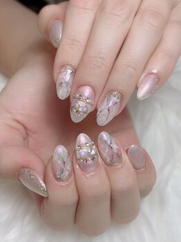 エム(EM)/大理石ネイル