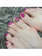 リブ(Lib)/フットネイル/ヒョウ柄ネイル