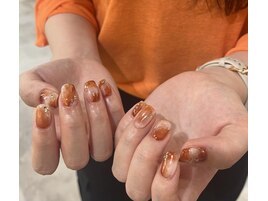 ニュアンス/べっ甲ネイル