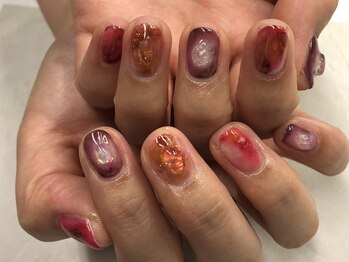 イビズ 新宿店(eviz)/クリア 天然石ネイル