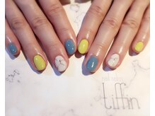 ネイルサロン ティフィン(tiffin)/春っぽい大理石ネイル