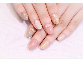 ラルネイル 大宮(Lull. nail)/＊ふわり秋色＊ドット＊
