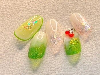 ビューティーサロン ハル(beauty salon haru)/【メロンソーダネイル】