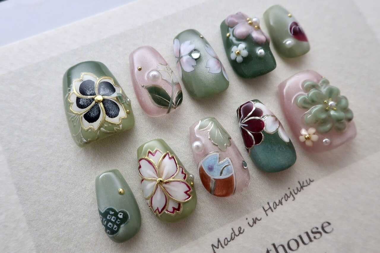ごんちゃ様 1/12使用 成人式ネイルチップ オーダーページ ごんちゃ様 1&frasl;12使用 成人式ネイルチップ オーダーページ