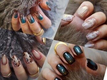 ネイル フライガール(nail FLY GIRL)の写真/【仕上がりで差が出る圧倒的なデザイン】絶妙なニュアンスアート/繊細なアートが得意◎モチの良さも抜群★