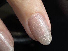 【わざと】美爪見え狙いで透け感