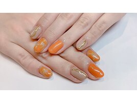 春夏秋冬☆オレンジネイル