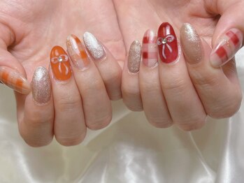 ブルヴェール(Bleu vert)/チェック×リボン