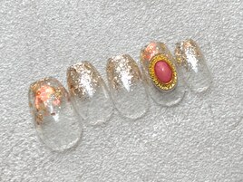 ビジューパーツラメネイル