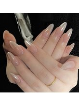 ヘブン ネイル 鶯谷(HEAVEN Nail)/Long Pearl Mirror Nails