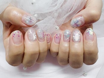 フェリスネイル 池袋店(Feliz Nail)/定額/紫陽花ネイル/パラジェル
