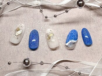 パープルの爪屋/水面ネイル♪