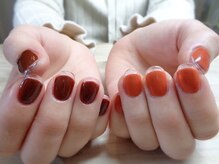 アミュリー ネイル アトリエ(Amury nail atelier)/ボルドー アシメ くすみカラー