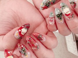 ご予約殺到クリスマスネイル