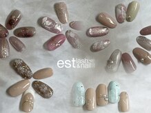 エストラッシュアンドネイル 銀座店(est lash&nail)の雰囲気（トレンドデザイン多数ご用意♪まつげパーマとの同時施術も可能！）