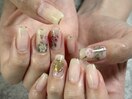 薔薇 絵画ネイル