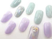 ネイルサロン クイール 小山店(NAIL SALON QUILL)/ユニコーン×ワンカラー