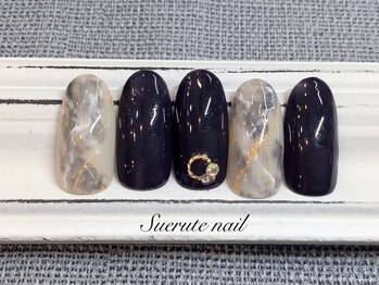 スエルテ ネイルサロン 北千住店/クラシック大理石風¥8000