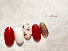 ルークネイル 恵比寿店(LUKE NAIL)/さくらんぼチェリーネイル　冬春