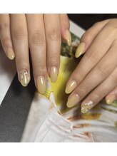 ウム(ium)/バターイエローネイル/バラ/