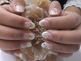 3D花和装柄ネイル卒業成人結婚式