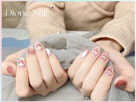 マグネットネイルでの偏光ハート