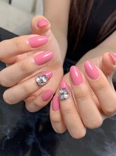 レディグリッター(Lady glitter)/ピンク×Vカットストーン