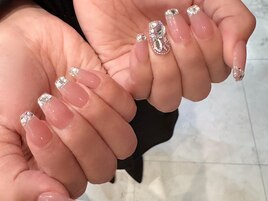 ★クリスタルフレンチネイル