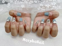 モルフォネイル(Morpho nail)/#ワンホンネイル #モテカワ