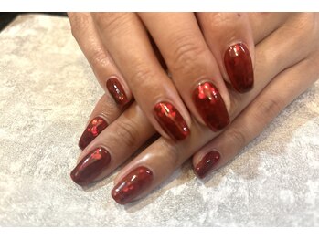 ガーデン ヘア&エステ&ネイル Garden/キラキラ赤ネイル