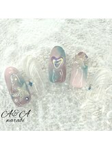 エーアンドエー 蕨店(A&A)/斜めマーメイド×タイダイネイル