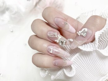 リンネイル(Rin nail)の写真/《持ち込みOK》こだわりdesignで"可愛い"を詰め込みたい方に10本フルアート初回¥9000★長さ出し&パーツ多数