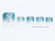 アンドシュシュネイル(&CHOU CHOU nail)/フット ラメグラデーション