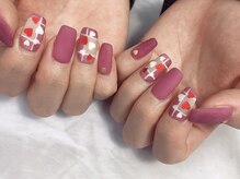 ドナ シェリダ(Dona Cherida)/ハート/チェック柄/マットネイル