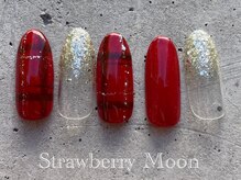 サロンストロベリームーン(Salon Strawberry Moon)/チェックネイル￥7980