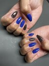 黒フラッシュネイル