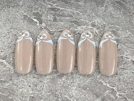シンプルリボンフレンチデザイン