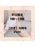 【平日9:00～13:00来店限定】◯ワキ光脱毛◯隙き間時間でオトク！¥500