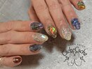 海外ニュアンスミラーネイル