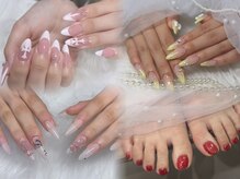 サロンド フィーカ(salon de fika)の雰囲気（jrネイリスト(左上)Megu (右上)Ayu (左下)Chiri (右下)フット）