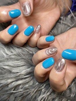 ネイル アンド まつげエクステサロン キュア(Cure)/立体ミラーネイル